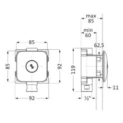 Herzbach LIVING SPA Unterputz-Seitenbrause Soft