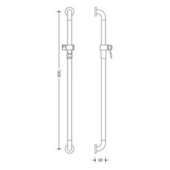 HEWI Serie 477 Brausehalterstange 80 Cm -DuschWelt Geschaft hersteller hewi serie 477 brausehalterstange 80 5696407