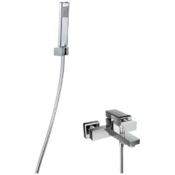 HSK Shower-Set 3.09 Eckig, Mit Badewannen-Einhebelmischer AP Und Handbrause