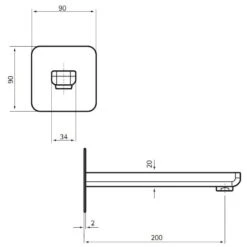 HSK Softcube Wanneneinlauf