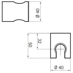 HSK Wandbrausehalter Rund