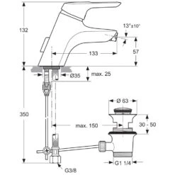 Ideal Standard CeraMix Blue Bidetarmatur