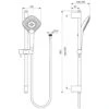 Ideal Standard Idealrain Evo Jet Brausekombination Mit 3-Funktionshandbrause Diamond, 60 Cm -DuschWelt Geschaft hersteller ideal standard armaturen idealrain brausesets 1505930