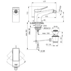 Ideal Standard Conca Bidetarmatur Mit Ablaufgarnitur 13 Ideal Standard Conca Bidetarmatur Mit Ablaufgarnitur -DuschWelt Geschaft hersteller ideal standard badarmaturen check bidet 3690275
