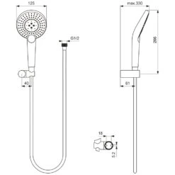 Ideal Standard Idealrain Evo Jet Handbrause-Set Rund