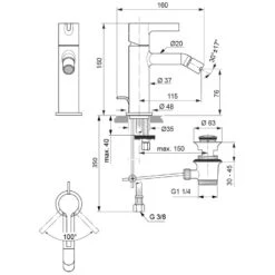 Ideal Standard Joy Bidetarmatur Mit Ablaufgarnitur 11 Ideal Standard Joy Bidetarmatur Mit Ablaufgarnitur -DuschWelt Geschaft hersteller ideal standard badarmaturen joy bidet 3690233