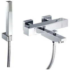 Kaja Aquadrat Wannenfüll- Und Brausethermostat Mit Handbrause-Set