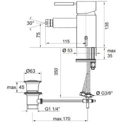 Kaja Bquadrat Bidetarmatur