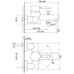 Kaja IPURI Einhand-Wannenfüll- Und Brausearmatur Mit Brausegarnitur -DuschWelt Geschaft hersteller kaja ipuri wanne einhand wannenfuell 1226416