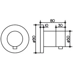 Keuco IXMO 3-Wege Umstellventil UP DN15 Rund, Griff Comfort