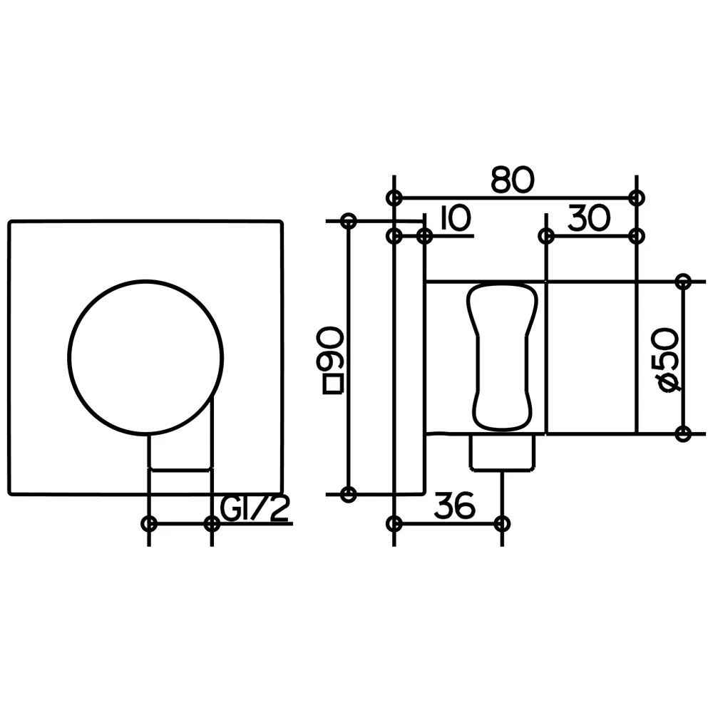 Keuco IXMO 3-Wege Ab- Und Umstellventil Mit Schlauchanschluss Und Brausehalter UP DN15 Eckig 3 Keuco IXMO 3-Wege Ab- Und Umstellventil Mit Schlauchanschluss Und Brausehalter UP DN15 Eckig