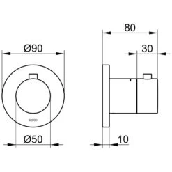 Keuco IXMO Thermostatarmatur UP DN15 Rosette Rund