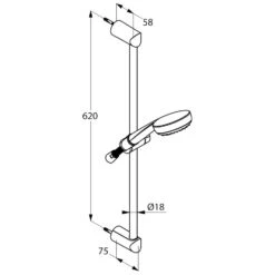 Kludi LOGO Brause-Set 1S 60 Cm