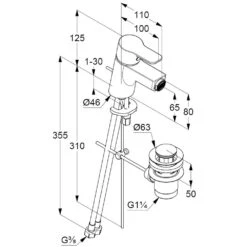 Kludi PURE&EASY Bidet-Einhandmischer