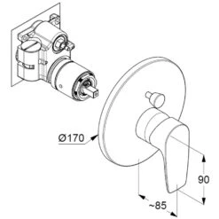 Kludi PURE&SOLID Unterputz-Wannenfüll- Und Brause-Einhandmischer