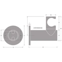 Kronenbach SUPRA 2.0 Brausenhalter Drehbar Rund