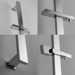 Kronenbach SUPRA Wandstangenset Q Eckig In Schwerer Messing Ausführung -DuschWelt Geschaft hersteller kronenbach brauseprogramm brausesets supra wandstangenset 4091365