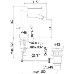 Kronenbach Lima 2.0 Steel Bidet-Einhebelmischer -DuschWelt Geschaft hersteller kronenbach lima 2 bidet einhebelmischer 3742133