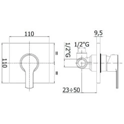 Kronenbach Neura 2.0 Unterputz-Bidetarmatur Taharet-Bidet Mit Grundkörper