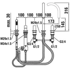 LAUFEN Kartell 5-Loch Wannenfüllkombination 13 LAUFEN Kartell 5-Loch Wannenfüllkombination -DuschWelt Geschaft hersteller laufen kartell armaturen wanne 5 662749
