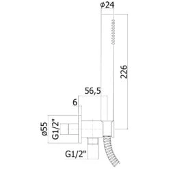 House Brauseset Rund Mit Stabhandbrause Und Wandanschlussbogen