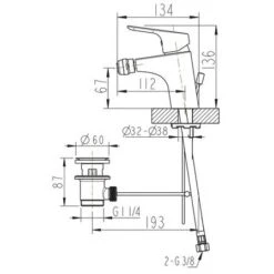 Bravat Palma Bidetarmatur