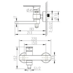 Bravat Sydney Wannenfüll- Und Brausearmatur