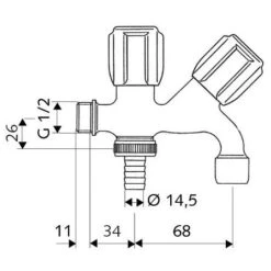 Schell Kombi-Auslaufventil Comfort