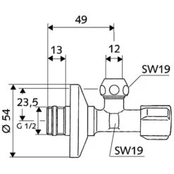 Schell Eckregulierventil Comfort