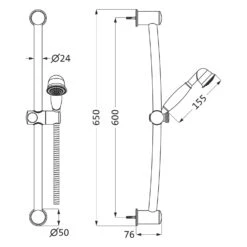 Herzbach Brause-Wandstangenset