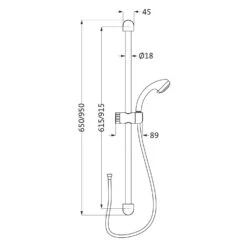 Herzbach MODENA DUO-Wandstangenset 90 Cm