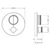 Herzbach DEEP GREY Unterputz Thermostat PUSH Round Für 2 Verbraucher -DuschWelt Geschaft herzbach deep grey brause unterputz thermostat 9086453