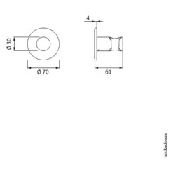 Herzbach DEEP WHITE Wandhalter Seven Round
