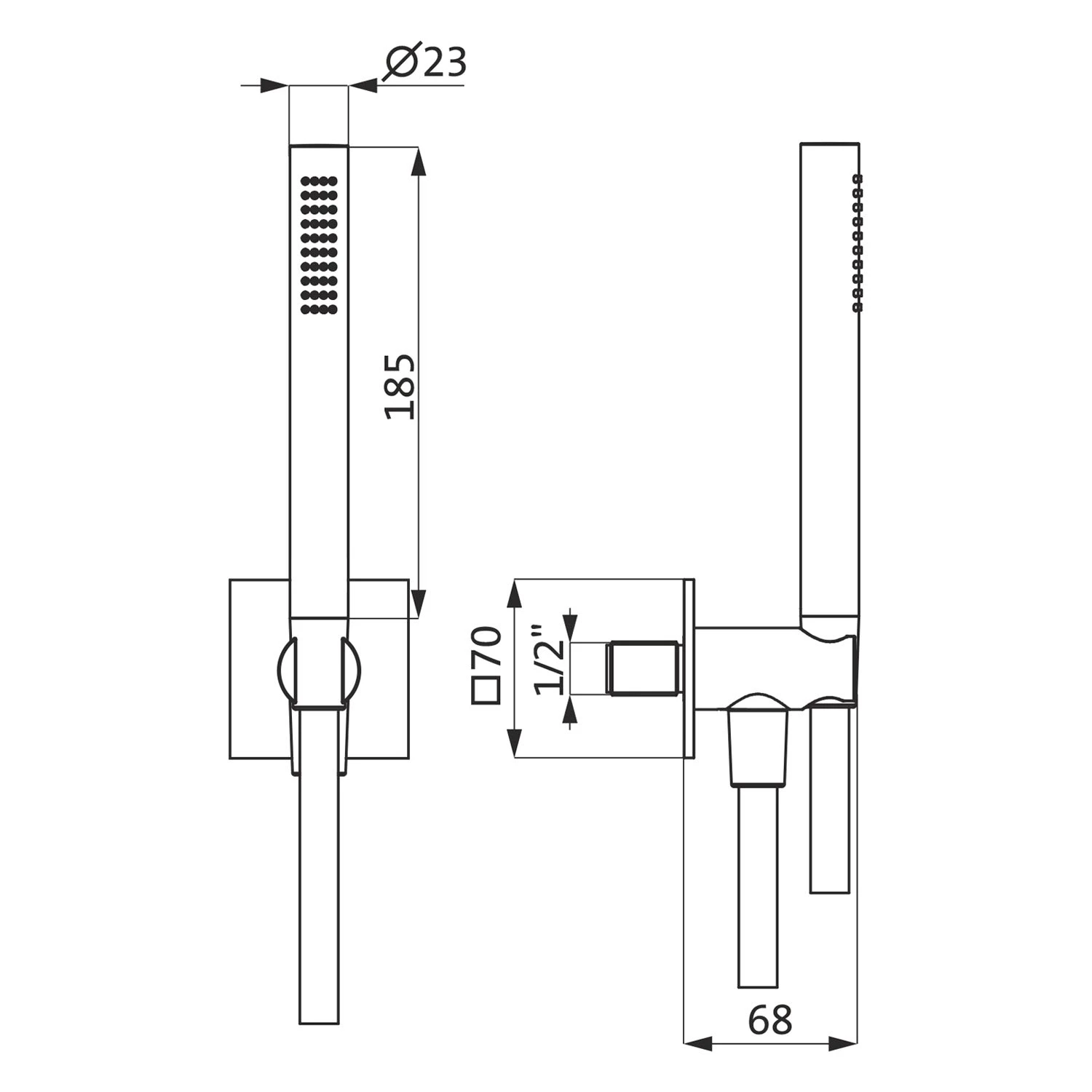 Herzbach DESIGN IX PVD COPPER STEEL Wannenset Mit Konushalter Und Integr. Brauseanschlussbogen Seven Square 3 Herzbach DESIGN IX PVD COPPER STEEL Wannenset Mit Konushalter Und Integr. Brauseanschlussbogen Seven Square
