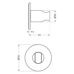 Herzbach DESIGN IX PVD BRASS STEEL Wandhalter Seven Round