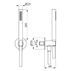 Herzbach LIVING SPA IX Wannenset Mit Konushalter Und Integr. Brauseanschluss Seven Round