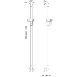 HEWI Serie 477/801 Brausehalterstange -DuschWelt Geschaft hewi serie 477 801 brausehalterstange 5296061