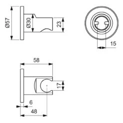 Ideal Standard Idealrain Atelier Brausehalter Rund -DuschWelt Geschaft ideal standard badarmaturen idealrain zubehoer atelier 12387113