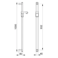 Keuco AXESS Brausestange Aus Metall, Länge: 100 Cm -DuschWelt Geschaft keuco alle serien axess brausestange metall 11598699