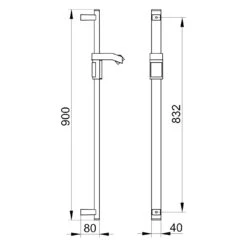 Keuco AXESS Brausestange Aus Metall, Länge: 90 Cm -DuschWelt Geschaft keuco alle serien axess brausestange metall 11718969