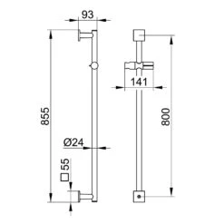 Keuco IXMO Black Selection Brausestange, Eckig 9 Keuco IXMO Black Selection Brausestange, Eckig -DuschWelt Geschaft keuco ixmo brausenprogramm black selection brausestange 6798591