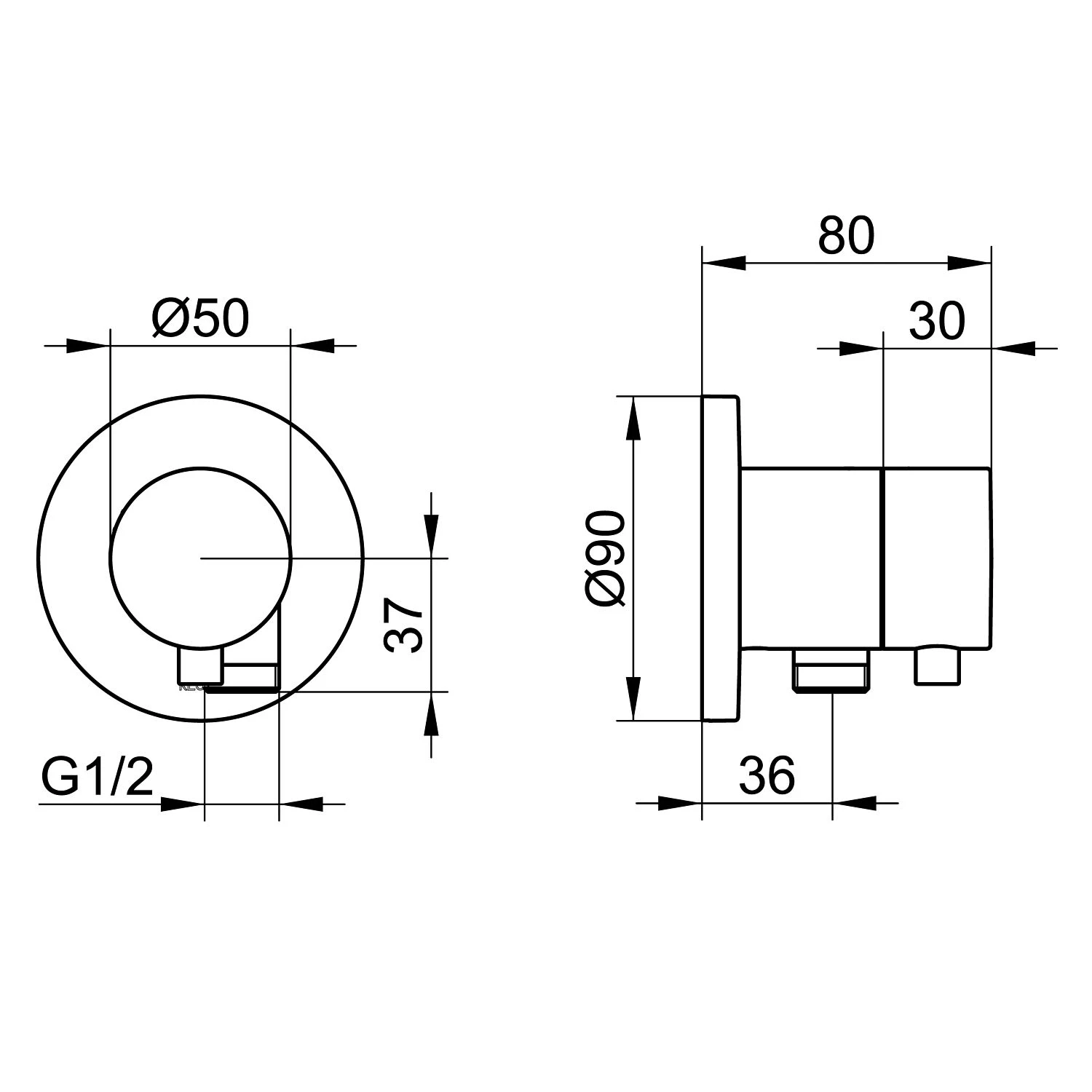 Keuco IXMO Black Selection Unterputz-Absperrventil Für 1 Verbraucher Mit Schlauchanschluss U. Comfort Griff, Rund 4 Keuco IXMO Black Selection Unterputz-Absperrventil Für 1 Verbraucher Mit Schlauchanschluss U. Comfort Griff, Rund – Bild 2