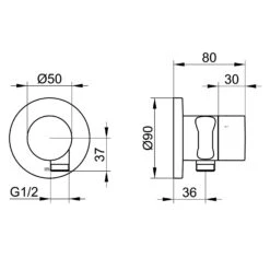 Keuco IXMO Black Selection Unterputz-Umstellventil Inkl. Absperrung Für 3 Verbraucher Mit Schlauchanschluss Und Brausehalter, Rund -DuschWelt Geschaft keuco ixmo brausenprogramm black selection unterputz 6798441