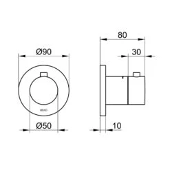 Keuco IXMO Black Selection Unterputz-Thermostatarmatur, Rund -DuschWelt Geschaft keuco ixmo brausenprogramm black selection unterputz 6798501