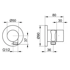 Keuco IXMO Black Selection Unterputz-Umstellventil Inkl. Absperrung Für 2 Verbraucher Mit Schlauchanschluss U. Brausehalter, Rund -DuschWelt Geschaft keuco ixmo brausenprogramm black selection unterputz 6798561