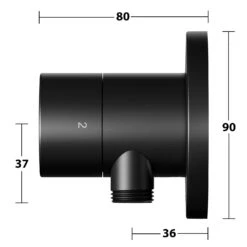 Keuco IXMO Black Selection Unterputz-Umstellventil Inkl. Absperrung Für 2 Verbraucher Mit Schlauchanschluss U. Brausehalter, Rund -DuschWelt Geschaft keuco ixmo brausenprogramm black selection unterputz 6824396