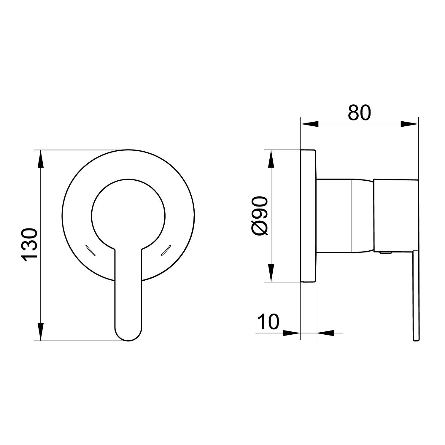 Keuco IXMO Flat Black Selection Unterputz-Einhebelmischer, Rund 6 Keuco IXMO Flat Black Selection Unterputz-Einhebelmischer, Rund – Bild 4