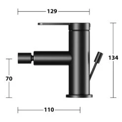 Keuco IXMO Flat Black Selection Einhebel-Bidetmischer Mit Zugstangen-Ablaufgarnitur -DuschWelt Geschaft keuco ixmo flat bidet black selection 6824132