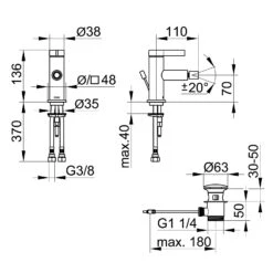 Keuco IXMO Pure Black Selection Einhebel-Bidetmischer Mit Zugstangen-Ablaufgarnitur 13 Keuco IXMO Pure Black Selection Einhebel-Bidetmischer Mit Zugstangen-Ablaufgarnitur -DuschWelt Geschaft keuco ixmo pure bidet black selection 6798273