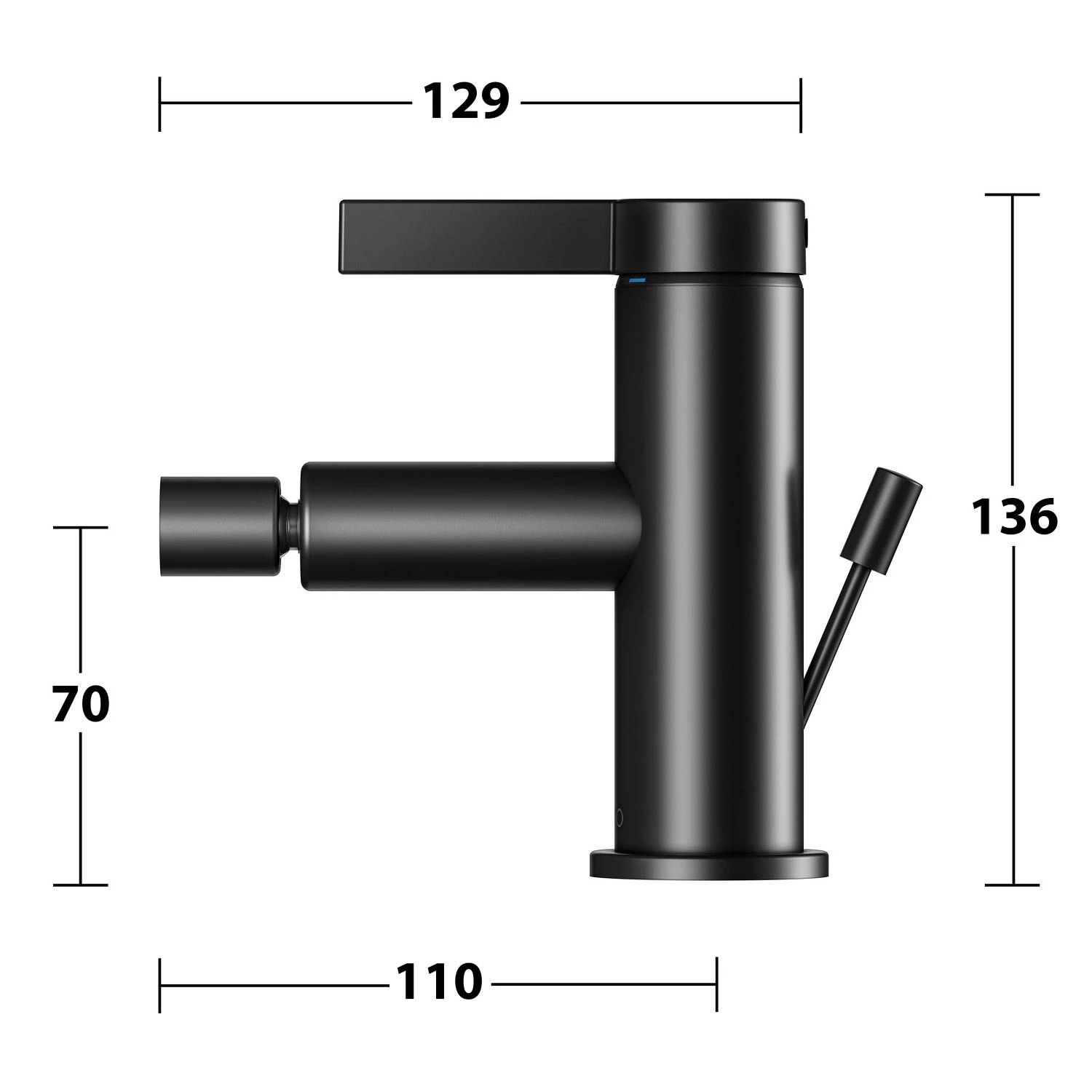 Keuco IXMO Pure Black Selection Einhebel-Bidetmischer Mit Zugstangen-Ablaufgarnitur 10 Keuco IXMO Pure Black Selection Einhebel-Bidetmischer Mit Zugstangen-Ablaufgarnitur – Bild 8